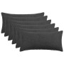 Párna huzat 6 pcs heerlen sötétszürke 40 x 80 cm bouclé