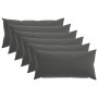 Párna huzat 6 pcs heerlen antracitszürke 40 x 80 cm poliészter