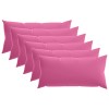 Párna huzat 6 pcs heerlen rózsaszín 40 x 80 cm poliészter