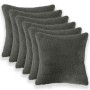 Párna huzat 6 pcs heerlen sötétszürke 45 x 45 cm bouclé