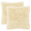 Párna huzat 2 pcs heerlen krémszínű 45 x 45 cm pv mikroplüss