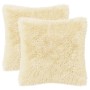 Párna huzat 2 pcs heerlen krémszínű 45 x 45 cm pv mikroplüss