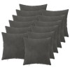 Párna huzat 12 pcs heerlen sötétszürke 50 x 50 cm bársony