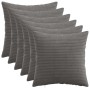 Párna huzat 6 pcs heerlen sötétszürke 50 x 50 cm cord