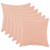 Párna huzat 6 pcs heerlen rózsaszín 50 x 50 cm bouclé