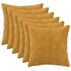 Párna huzat 6 pcs heerlen sárga 50 x 50 cm mikroszálas plüss