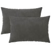 Párna huzat 2 pcs heerlen sötétszürke 50 x 70 cm bársony