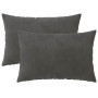 Párna huzat 2 pcs heerlen sötétszürke 50 x 70 cm bársony