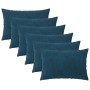 Párna huzat 6 pcs heerlen kék 50 x 75 cm bársony