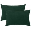 Párna huzat 2 pcs heerlen sötétzöld 50 x 75 cm bársony