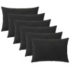 Párna huzat 6 pcs heerlen fekete 50 x 75 cm bársony