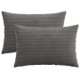 Párna huzat 2 pcs heerlen sötétszürke 50 x 75 cm cord