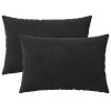 Párna huzat 2 pcs heerlen fekete 50 x 80 cm bársony