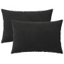 Párna huzat 2 pcs heerlen fekete 50 x 80 cm bársony