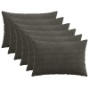 Párna huzat 6 pcs heerlen antracitszürke 50 x 80 cm cord