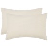 Párna huzat 2 pcs heerlen krémszínű 50 x 80 cm bouclé