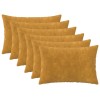 Párna huzat 6 pcs heerlen sárga 50 x 80 cm mikroszálas plüss