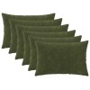 Párna huzat 6 pcs heerlen zöld 50 x 80 cm mikroszálas plüss