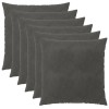 Párna huzat 6 pcs heerlen sötétszürke 55 x 55 cm bársony