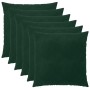 Párna huzat 6 pcs heerlen sötétzöld 55 x 55 cm bársony
