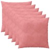 Párna huzat 6 pcs heerlen rózsaszín 55 x 55 cm bársony