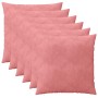 Párna huzat 6 pcs heerlen rózsaszín 55 x 55 cm bársony