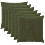 Párna huzat 6 pcs heerlen zöld 55 x 55 cm mikroszálas plüss