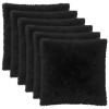 Párna huzat 6 pcs heerlen fekete 55 x 55 cm pv mikroplüss