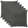 Párna huzat 6 pcs heerlen sötétszürke 60 x 60 cm bársony