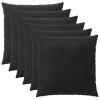 Párna huzat 6 pcs heerlen fekete 60 x 60 cm bársony