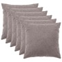 Párna huzat 6 pcs heerlen világosszürke 60 x 60 cm bouclé