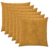 Párna huzat 6 pcs heerlen sárga 60 x 60 cm mikroszálas plüss