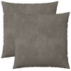 Párna huzat 2 pcs heerlen világosszürke 65 x 65 cm bársony
