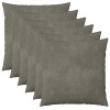Párna huzat 6 pcs heerlen világosszürke 65 x 65 cm bársony