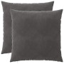 Párna huzat 2 pcs heerlen sötétszürke 65 x 65 cm bársony