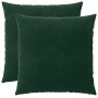 Párna huzat 2 pcs heerlen sötétzöld 65 x 65 cm bársony