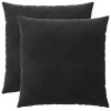 Párna huzat 2 pcs heerlen fekete 65 x 65 cm bársony