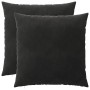 Párna huzat 2 pcs heerlen fekete 65 x 65 cm bársony