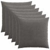 Párna huzat 6 pcs heerlen sötétszürke 65 x 65 cm cord
