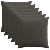 Párna huzat 6 pcs heerlen antracitszürke 65 x 65 cm cord