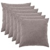 Párna huzat 6 pcs heerlen világosszürke 65 x 65 cm bouclé