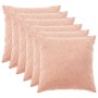 Párna huzat 6 pcs heerlen rózsaszín 65 x 65 cm bouclé