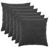 Párna huzat 6 pcs heerlen sötétszürke 65 x 65 cm bouclé