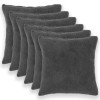 Párna huzat 6 pcs heerlen sötétszürke 65 x 65 cm bouclé