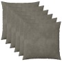 Párna huzat 6 pcs heerlen világosszürke 80 x 80 cm bársony