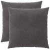 Párna huzat 2 pcs heerlen sötétszürke 80 x 80 cm bársony