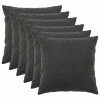Párna huzat 6 pcs heerlen sötétszürke 80 x 80 cm bouclé