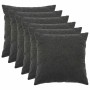 Párna huzat 6 pcs heerlen sötétszürke 80 x 80 cm bouclé