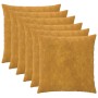 Párna huzat 6 pcs heerlen sárga 80 x 80 cm mikroszálas plüss