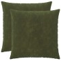 Párna huzat 2 pcs heerlen zöld 80 x 80 cm mikroszálas plüss